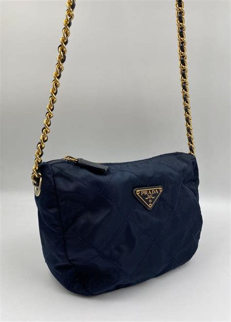 prada crossbody nylon navy|Prada nylon crossbody used.